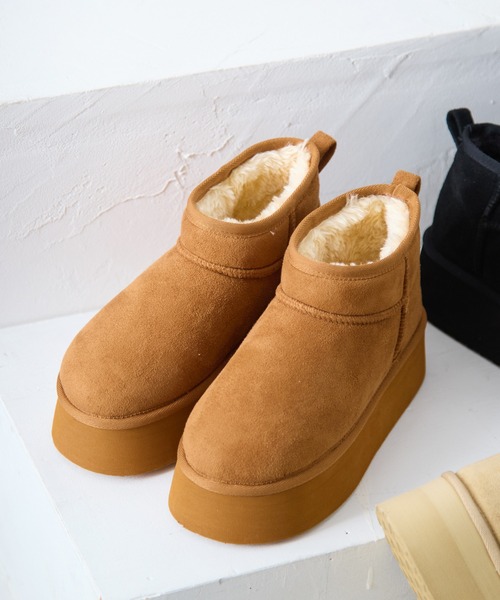 attagirl（アタガール）の「厚底ムートンブーツ（ブーツ・レディース・ブラック/ベージュ/ライトブラウン・L/LL/S/M/SS）」の13枚目の写真