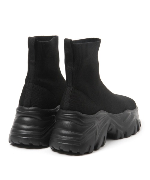 LEPSIM（レプシィム）の「【WEB限定】ニットスニーカーブーツ　989049（ブーツ・レディース・アイボリー/ブラック/ブラック×ホワイト・LARGE/MEDIUM/SMALL）」の6枚目の写真