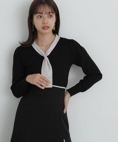 PROPORTION BODY DRESSING(プロポーションボディドレッシング)の「2WAYリングニット / 1214170004(ニット/セーター・レディース・ライトグリーン/グレー/ブラック/ピンク・MEDIUM/SMALL)」の6枚目の写真