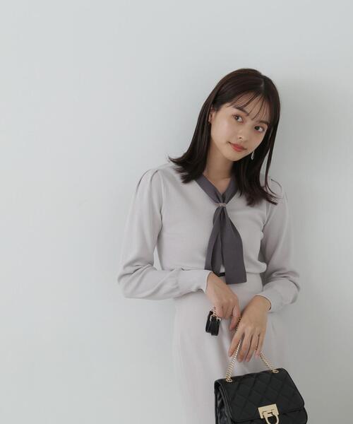 PROPORTION BODY DRESSING(プロポーションボディドレッシング)の「2WAYリングニット / 1214170004(ニット/セーター・レディース・ライトグリーン/グレー/ブラック/ピンク・MEDIUM/SMALL)」の16枚目の写真