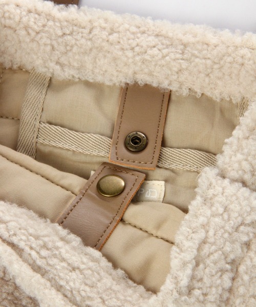 studio CLIP（スタディオクリップ）の「ボアロゴトートＭ（トートバッグ・レディース・グレー/ピンク/ブラウン/オフホワイト・FREE）」の19枚目の写真