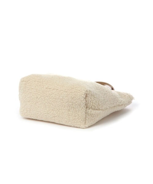 studio CLIP（スタディオクリップ）の「ボアロゴトートＭ（トートバッグ・レディース・グレー/ピンク/ブラウン/オフホワイト・FREE）」の12枚目の写真