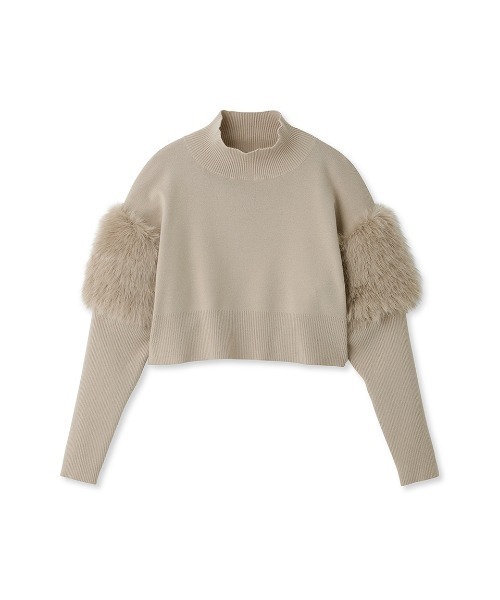 セルフォード　袖ファー　ニットプルオーバー CELFORD - 新品 CELFORD セルフォード ファーニットプルオーバー