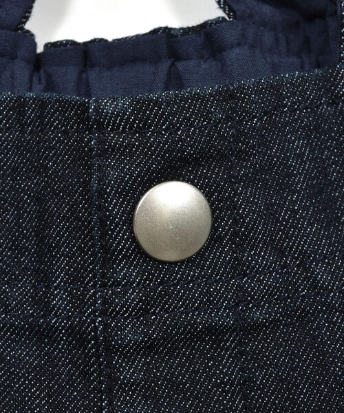 SLAP SLIP（スラップスリップ）の「【宮城舞さん×SLAPSLIP】デニムツイルストレッチサロペット(80~120cm)（つなぎ/オールインワン・キッズ・ネイビー/ベージュ・100cm/110cm/80ｃｍ/90cm/120cm）」の10枚目の写真