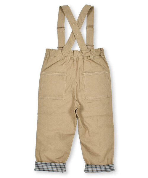 SLAP SLIP（スラップスリップ）の「【宮城舞さん×SLAPSLIP】デニムツイルストレッチサロペット(80~120cm)（つなぎ/オールインワン・キッズ・ネイビー/ベージュ・100cm/110cm/80ｃｍ/90cm/120cm）」の18枚目の写真