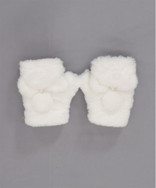 axes femme POETIQUE（アクシーズファムポエティック）の「くまみみファーミトン（手袋・レディース・ベージュ/キナリ・FREE）」の12枚目の写真