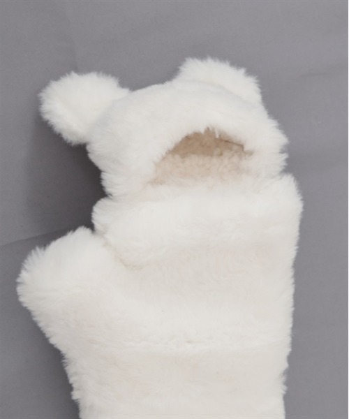 axes femme POETIQUE（アクシーズファムポエティック）の「くまみみファーミトン（手袋・レディース・ベージュ/キナリ・FREE）」の19枚目の写真