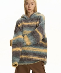 TGNS（ツーガンズ）の「【TGNS】Oil Painting Gradual Short Velvet Hooded Sweater / 【ツーガンズ】オイルペイントベルベット長袖セーター（ニット/セーター）」