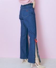 <大きいサイズ> 裾スリットデニムパンツ marun
