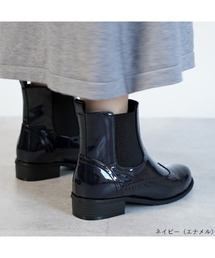 Piedi Nudi | サイドゴア 防水 メダリオン ショートブーツ(レインシューズ)