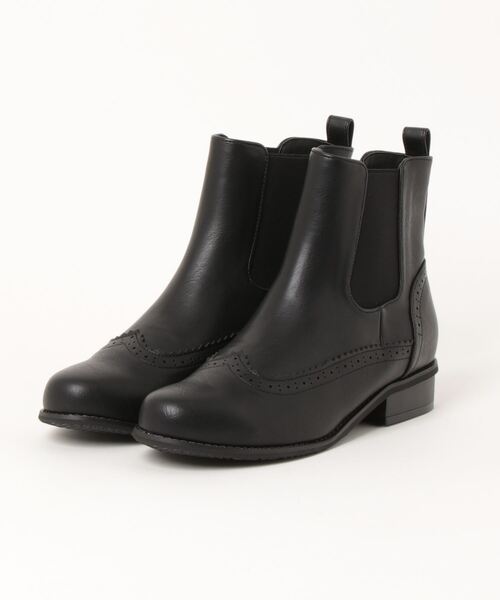 Piedi Nudi（ピエディヌーディ）の「サイドゴア 防水 メダリオン ショートブーツ（レインシューズ・レディース・ブラック/ブラック系その他/アッシュブラウン/ネイビー・M/L/LL/S）」の7枚目の写真