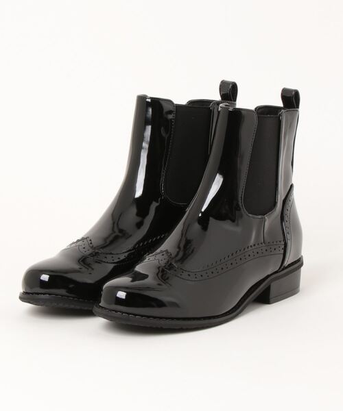 Piedi Nudi（ピエディヌーディ）の「サイドゴア 防水 メダリオン ショートブーツ（レインシューズ・レディース・ブラック/ブラック系その他/アッシュブラウン/ネイビー・M/L/LL/S）」の8枚目の写真