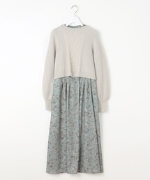 【2SET】クロップドニットセット ワンピース