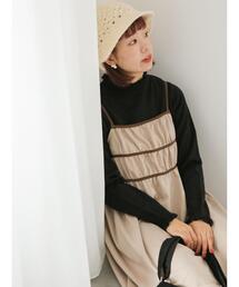 ehka sopo | 配色テープキャミワンピース(ワンピース)