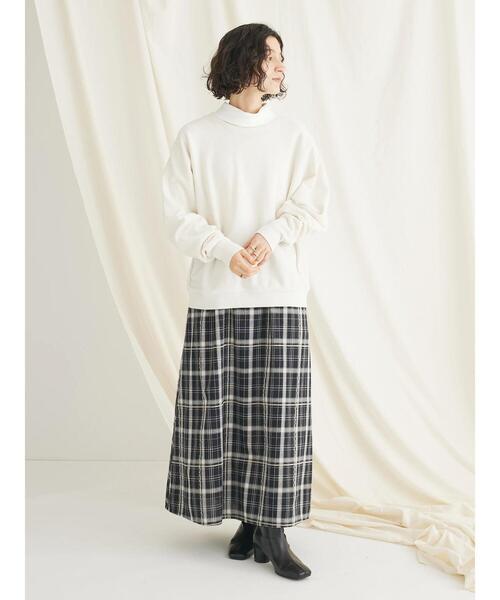 CRAFT STANDARD BOUTIQUE(クラフトスタンダードブティック)の「先染めチェック(小)スカート(スカート・レディース・ブラック/マスタード・FREE)」の11枚目の写真