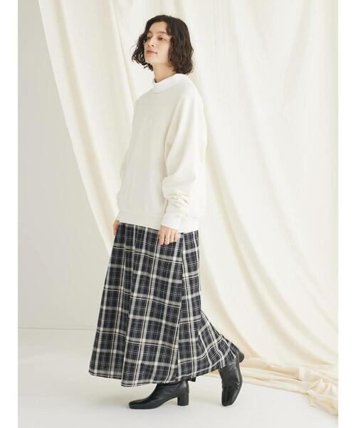 CRAFT STANDARD BOUTIQUE(クラフトスタンダードブティック)の「先染めチェック(小)スカート(スカート・レディース・ブラック/マスタード・FREE)」の12枚目の写真