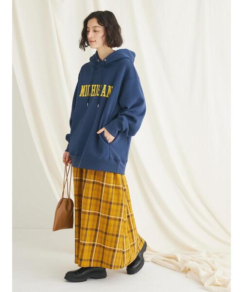 CRAFT STANDARD BOUTIQUE(クラフトスタンダードブティック)の「先染めチェック(小)スカート(スカート・レディース・ブラック/マスタード・FREE)」の21枚目の写真