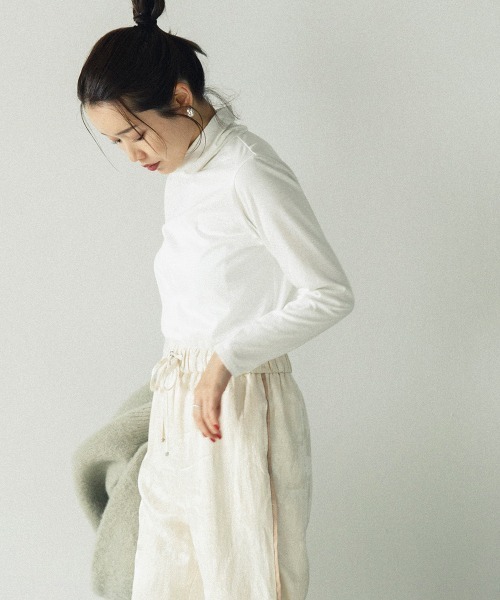 sail（サイル）の「【販売終了】【sail】ハイネックカットソー　小さいサイズ【低身長・小柄女性向けサイズ】（Tシャツ/カットソー・レディース・オフホワイト・01）」の5枚目の写真