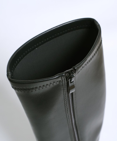 shopnikoniko(ショップニコニコ)の「トラックソール 厚底 ロングブーツ 合成皮革(ブーツ・レディース・ブラック・L/M/S/LL)」の14枚目の写真