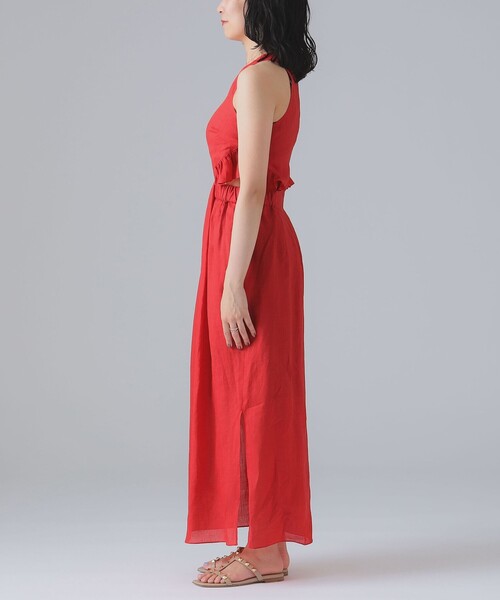 EFFE BEAMS（エッフェビームス）の「EFFE BEAMS / ラミー マキシワンピース（ワンピース・レディース・レッド/ダークグリーン・38/36）」の13枚目の写真