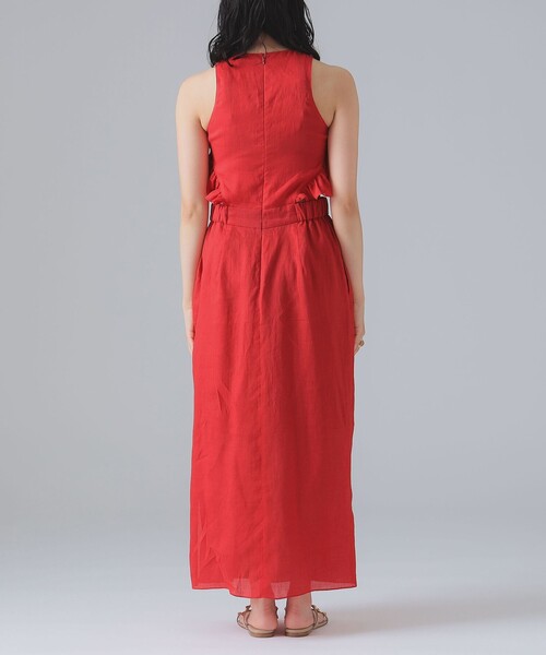 EFFE BEAMS（エッフェビームス）の「EFFE BEAMS / ラミー マキシワンピース（ワンピース・レディース・レッド/ダークグリーン・38/36）」の14枚目の写真