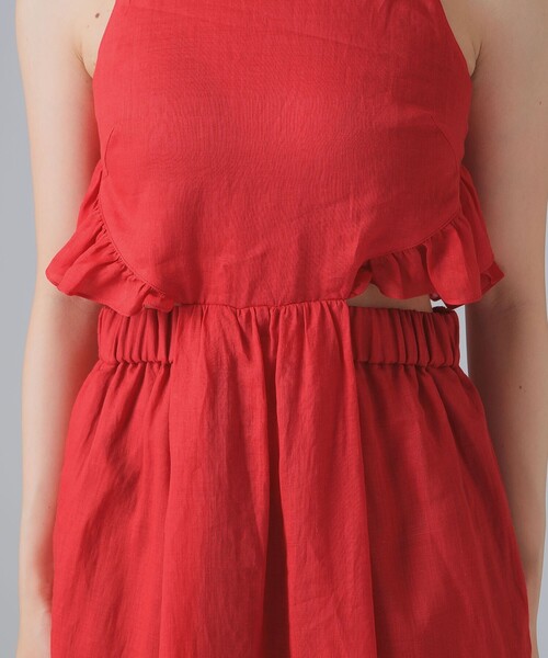 EFFE BEAMS（エッフェビームス）の「EFFE BEAMS / ラミー マキシワンピース（ワンピース・レディース・レッド/ダークグリーン・38/36）」の17枚目の写真