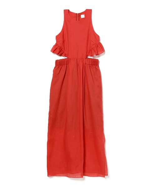 EFFE BEAMS（エッフェビームス）の「EFFE BEAMS / ラミー マキシワンピース（ワンピース・レディース・レッド/ダークグリーン・38/36）」の21枚目の写真