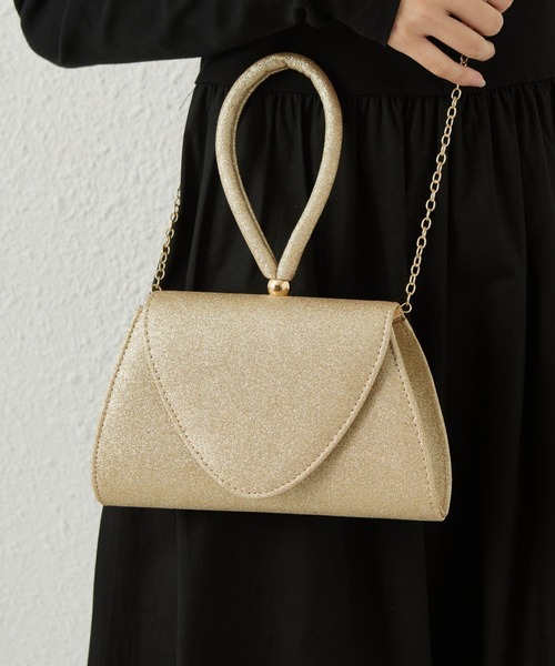 LA VORAGINE（ラ ヴォラジネ）の「結婚式・パーティー 2wayクラッチバック ハンドバッグ 入学式 卒業式 成人式 セレモニー（クラッチバッグ・レディース・ゴールド・FREE）」の6枚目の写真