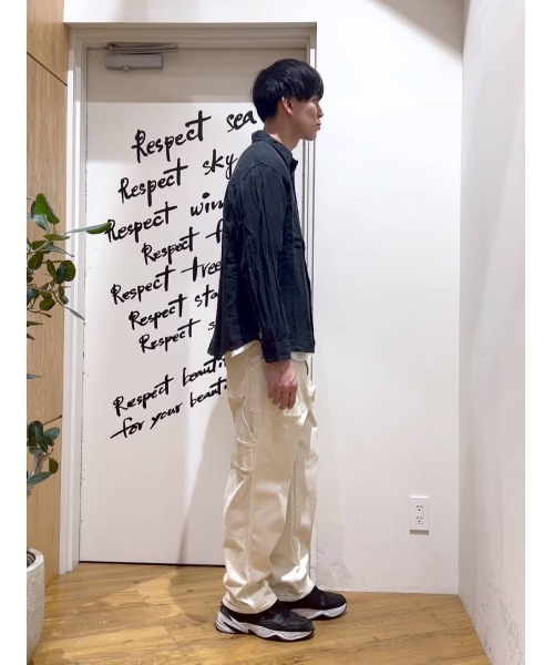 BAYFLOW（ベイフロー）の「[快適な穿き心地]【B-FLEX】ストレッチペインターパンツ（その他パンツ・メンズ・ライトブルー/ブラック/オフホワイト/カーキ/ブルー/ブラウン/グレー系/ブルー系・MEDIUM/LARGE/SMALL）」の14枚目の写真