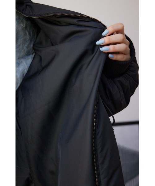 AZUL by moussy - azul by moussy 中綿ミドルコート　ブラック ダウンジャケット セール】中綿ミドルコート（ダウンジャケット/コート）｜AZUL BY