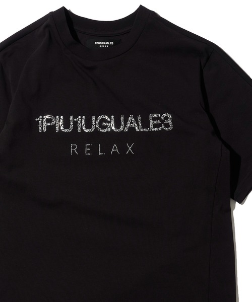 1PIU1UGUALE3 RELAX (ウノピゥウノウグァーレトレ リラックス)の「【1PIU1UGUALE3 RELAX】アニマル柄 / ラインストーン / メタリックロゴ アソートTシャツ(Tシャツ/カットソー・メンズ・ホワイト系1/ホワイト系2/ホワイト系3/ブラック系2/ブラック系1/ブラック系3・SMALL/MEDIUM/LARGE/X-LARGE)」の4枚目の写真
