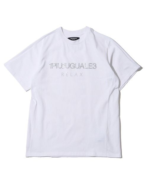 1PIU1UGUALE3 RELAX (ウノピゥウノウグァーレトレ リラックス)の「【1PIU1UGUALE3 RELAX】アニマル柄 / ラインストーン / メタリックロゴ アソートTシャツ(Tシャツ/カットソー・メンズ・ホワイト系1/ホワイト系2/ホワイト系3/ブラック系2/ブラック系1/ブラック系3・SMALL/MEDIUM/LARGE/X-LARGE)」の7枚目の写真