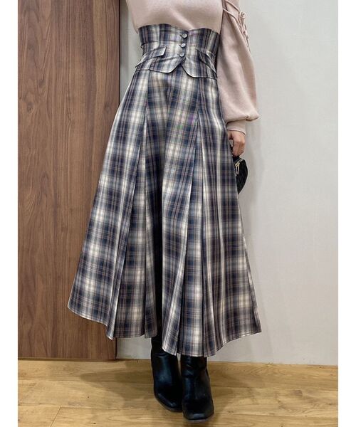 dazzlin（ダズリン）の「ベストコルセットレースアップスカート（スカート・レディース・ブラウン/チャコールグレー/グリーン・SMALL/MEDIUM）」の2枚目の写真