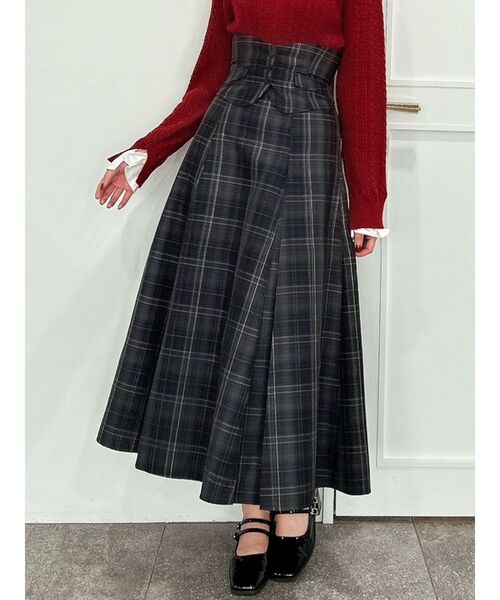 dazzlin（ダズリン）の「ベストコルセットレースアップスカート（スカート・レディース・ブラウン/チャコールグレー/グリーン・SMALL/MEDIUM）」の4枚目の写真