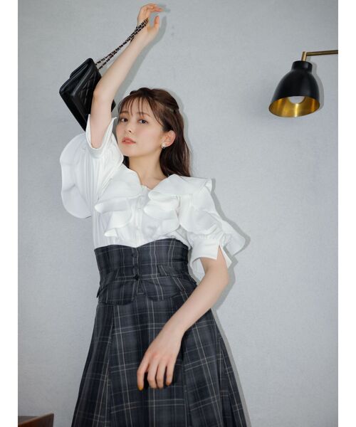 dazzlin（ダズリン）の「ベストコルセットレースアップスカート（スカート・レディース・ブラウン/チャコールグレー/グリーン・SMALL/MEDIUM）」の6枚目の写真