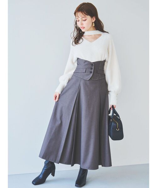 dazzlin（ダズリン）の「ベストコルセットレースアップスカート（スカート・レディース・ブラウン/チャコールグレー/グリーン・SMALL/MEDIUM）」の8枚目の写真