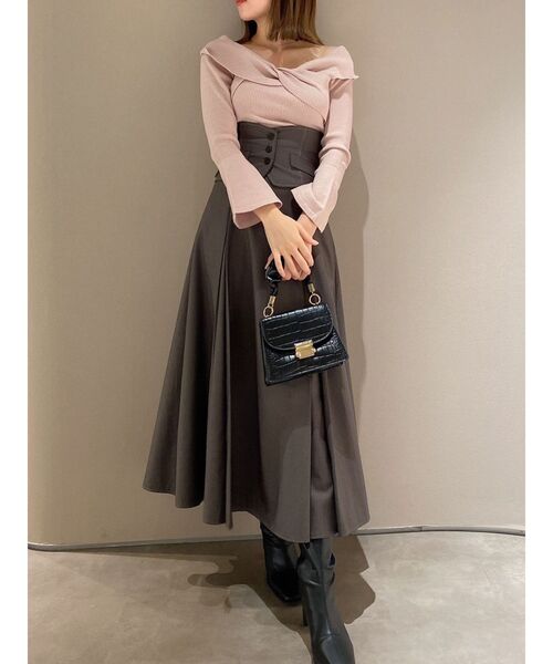 dazzlin（ダズリン）の「ベストコルセットレースアップスカート（スカート・レディース・ブラウン/チャコールグレー/グリーン・SMALL/MEDIUM）」の10枚目の写真