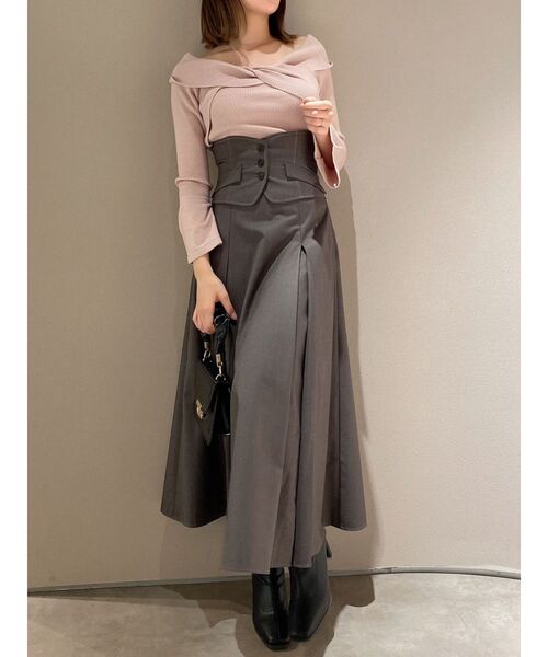 dazzlin（ダズリン）の「ベストコルセットレースアップスカート（スカート・レディース・ブラウン/チャコールグレー/グリーン・SMALL/MEDIUM）」の11枚目の写真