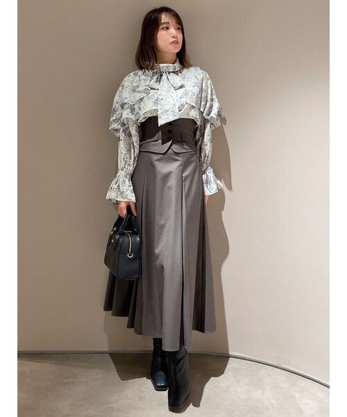 dazzlin（ダズリン）の「ベストコルセットレースアップスカート（スカート・レディース・ブラウン/チャコールグレー/グリーン・SMALL/MEDIUM）」の12枚目の写真