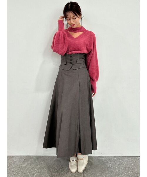 dazzlin（ダズリン）の「ベストコルセットレースアップスカート（スカート・レディース・ブラウン/チャコールグレー/グリーン・SMALL/MEDIUM）」の14枚目の写真