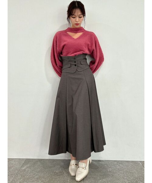 dazzlin（ダズリン）の「ベストコルセットレースアップスカート（スカート・レディース・ブラウン/チャコールグレー/グリーン・SMALL/MEDIUM）」の15枚目の写真