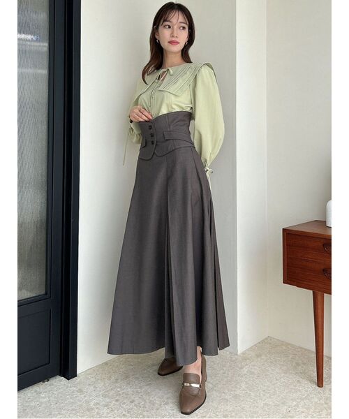 dazzlin（ダズリン）の「ベストコルセットレースアップスカート（スカート・レディース・ブラウン/チャコールグレー/グリーン・SMALL/MEDIUM）」の17枚目の写真