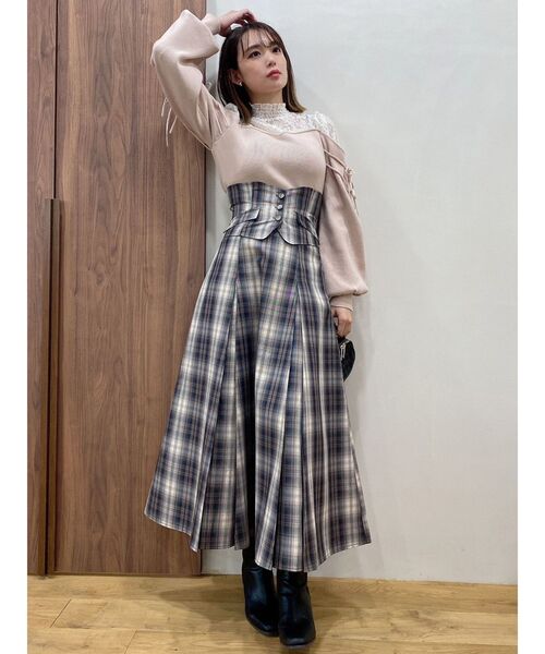 dazzlin（ダズリン）の「ベストコルセットレースアップスカート（スカート・レディース・ブラウン/チャコールグレー/グリーン・SMALL/MEDIUM）」の19枚目の写真