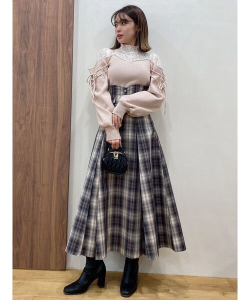 dazzlin（ダズリン）の「ベストコルセットレースアップスカート（スカート・レディース・ブラウン/チャコールグレー/グリーン・SMALL/MEDIUM）」の20枚目の写真