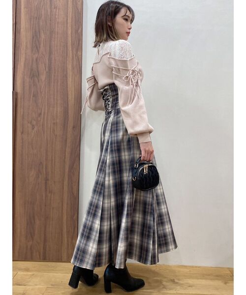 dazzlin（ダズリン）の「ベストコルセットレースアップスカート（スカート・レディース・ブラウン/チャコールグレー/グリーン・SMALL/MEDIUM）」の22枚目の写真