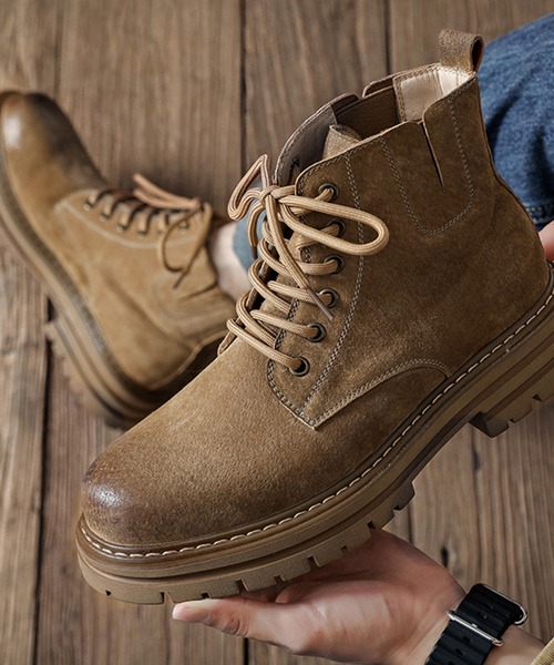 shoes365(シューズスリーシックスファイヴ)の「【shoes365】砂漠仕様ワークショートブーツ(ブーツ・メンズ・グレー/ブラウン・26.5cm/26.0cm/27.0cm/24.5cm/25.0cm/25.5cm)」の10枚目の写真