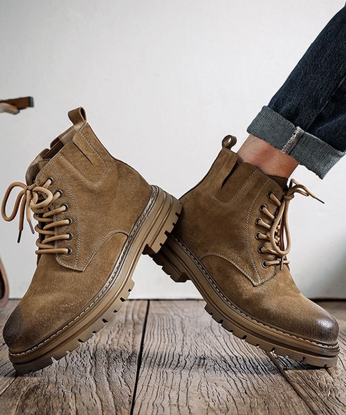 shoes365(シューズスリーシックスファイヴ)の「【shoes365】砂漠仕様ワークショートブーツ(ブーツ・メンズ・グレー/ブラウン・26.5cm/26.0cm/27.0cm/24.5cm/25.0cm/25.5cm)」の9枚目の写真
