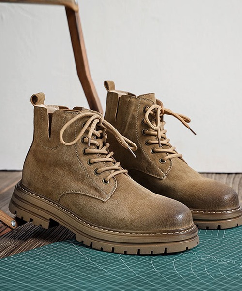 shoes365(シューズスリーシックスファイヴ)の「【shoes365】砂漠仕様ワークショートブーツ(ブーツ・メンズ・グレー/ブラウン・26.5cm/26.0cm/27.0cm/24.5cm/25.0cm/25.5cm)」の11枚目の写真