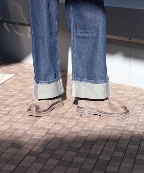 shoes365(シューズスリーシックスファイヴ)の「【shoes365】砂漠仕様ワークショートブーツ(ブーツ・メンズ・グレー/ブラウン・26.5cm/26.0cm/27.0cm/24.5cm/25.0cm/25.5cm)」の20枚目の写真
