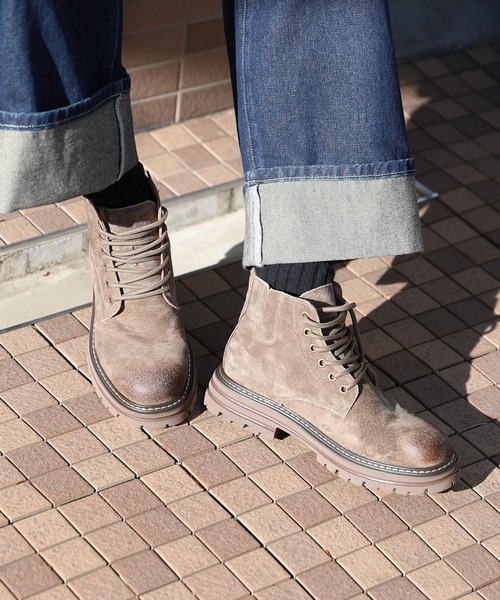 shoes365(シューズスリーシックスファイヴ)の「【shoes365】砂漠仕様ワークショートブーツ(ブーツ・メンズ・グレー/ブラウン・26.5cm/26.0cm/27.0cm/24.5cm/25.0cm/25.5cm)」の21枚目の写真